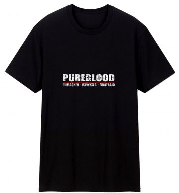 Pureblood Unmasked Unvaxxed Unafraid Funny Vaccine Joke Gift Retro T Shirt