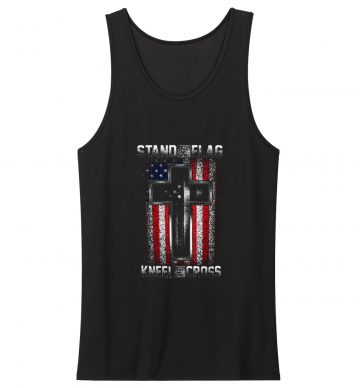 Stand For The Flag Kneel For The Cross Usa Tank Top