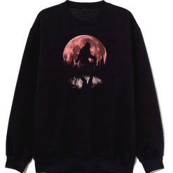 Bigfoot Moon Graphic Night Forest Sweatshirt