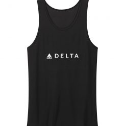 Delta Airlines White Logo Us Aviation Tank Top