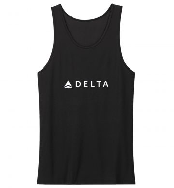Delta Airlines White Logo Us Aviation Tank Top
