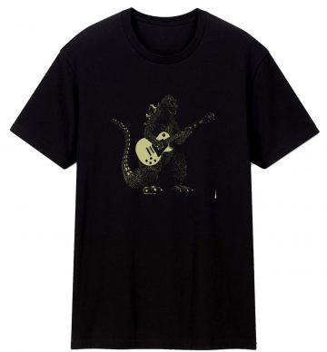 Godzilla Playing Guitar T Shirt
