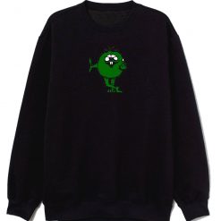 Green Middle Finger Monster Novelty Sweatshirt