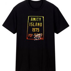 Jaws Mens Amity Island 1975 Population 5273 T Shirt