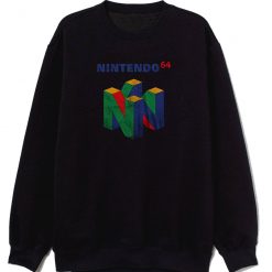 Nintendo Classic N64 Logo Vintage Sweatshirt