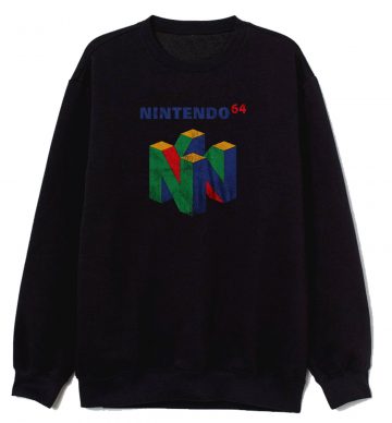 Nintendo Classic N64 Logo Vintage Sweatshirt