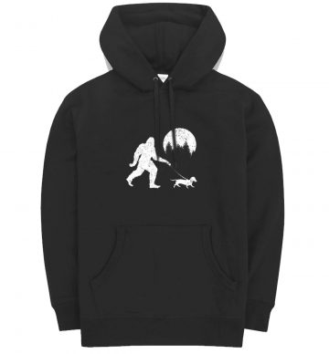 Bigfoot Walking Wiener Dog Hoodie