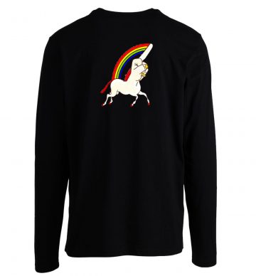 Middle Finger Unicorn Novelty Longsleeve Longsleeve