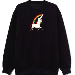 Middle Finger Unicorn Novelty Sweatshirt