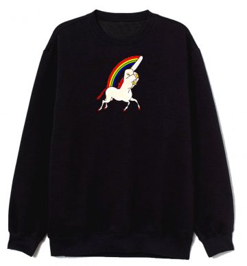 Middle Finger Unicorn Novelty Sweatshirt