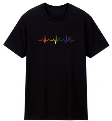 Rainbow Heartbeat T Shirt