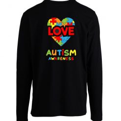 Love Puzzle Heart Autism Awareness Longsleeve