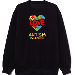 Love Puzzle Heart Autism Awareness Sweatshirt