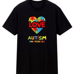 Love Puzzle Heart Autism Awareness T Shirt