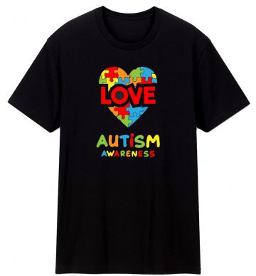 Love Puzzle Heart Autism Awareness T Shirt