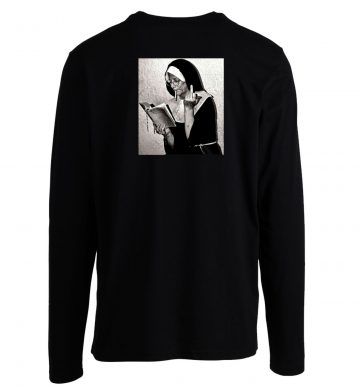 Nun Middle Finger Attitude Retro Longsleeve Longsleeve