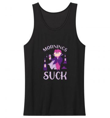 Funny Pun Morning Vampire Halloween Tank Top