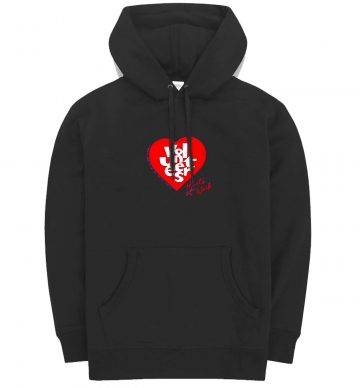 Jerzees Single Stitch Hearts At Work Hoodie