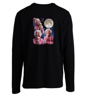 Funny Grandma Howling Moon Longsleeve