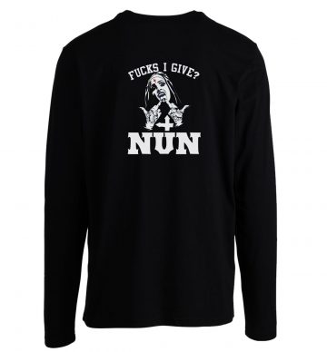 Unholy Nun F I Give Nun F Satanic Tattoos Longsleeve