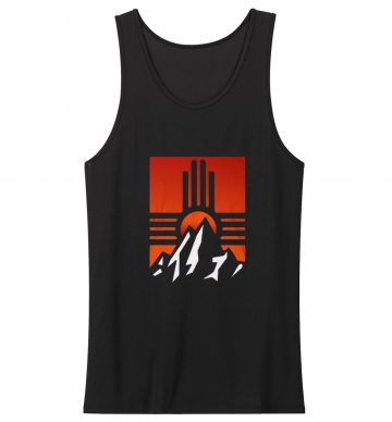 Abstract Zia Sunset Mountain Funny Tank Top