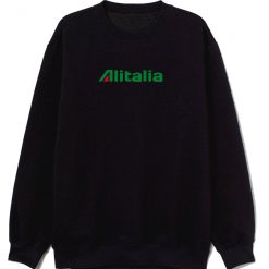 Alitalia Retro Logo Italian Airline Sweatshirt