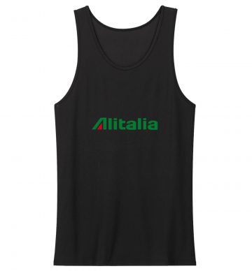 Alitalia Retro Logo Italian Airline Tank Top