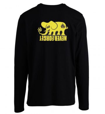 Never Forget Skate Yellow Elephant Retro Longsleeve