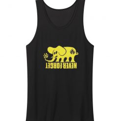 Never Forget Skate Yellow Elephant Retro Tank Top